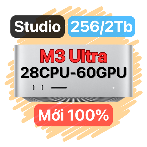 Mac Studio M3 Ultra 256/2Tb Chính Hãng (Mới 100%)