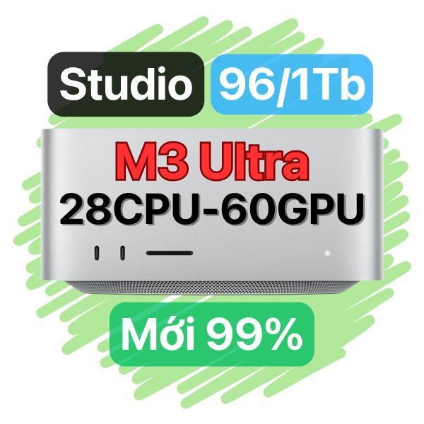 Mac Studio M3 Ultra 96Gb/1Tb Chính Hãng (LikeNew)
